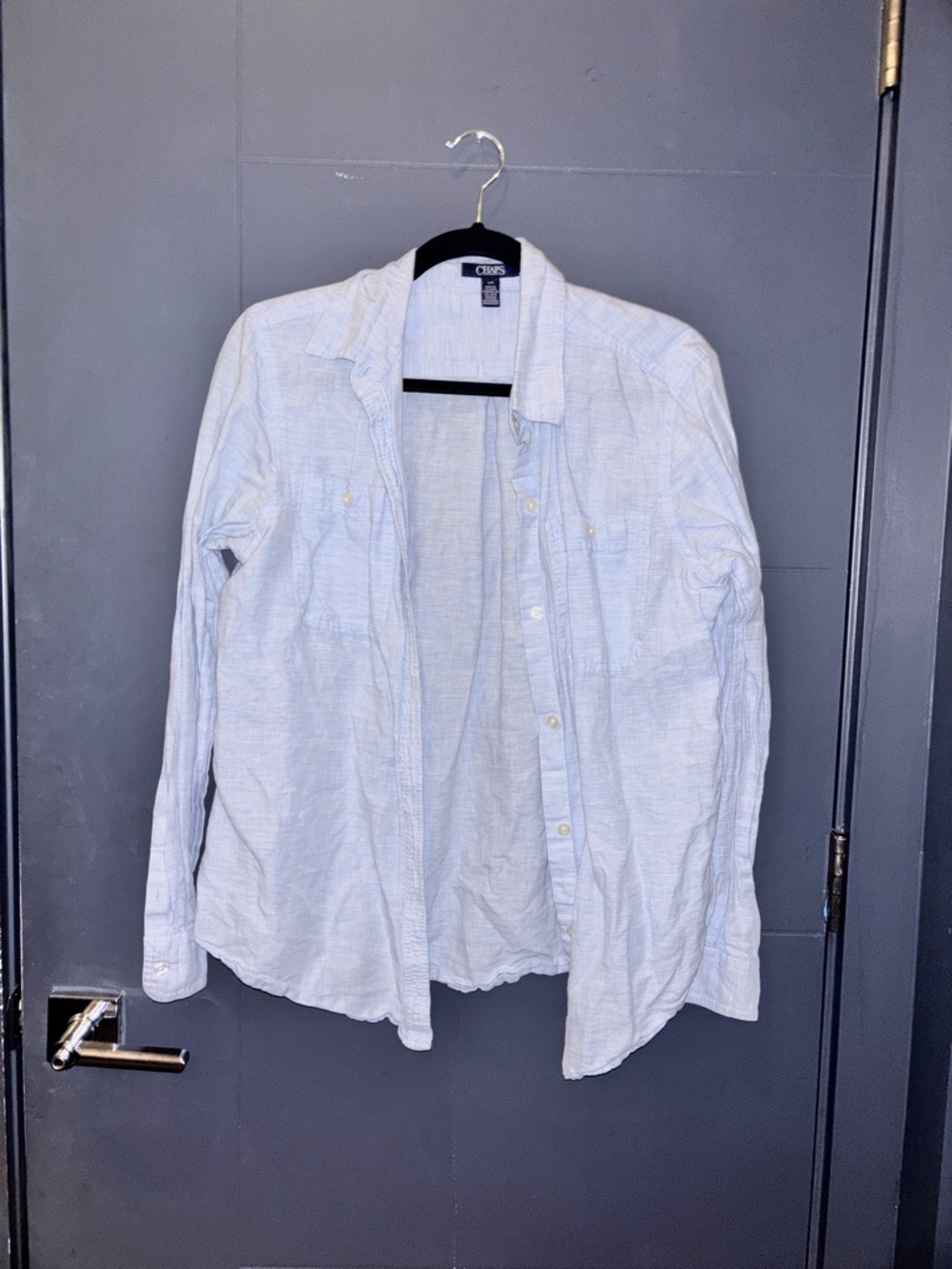 Chaps Light Blue Button-Up Shirt